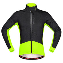 Fluorescent Green Thermal Windproof Jacket Cycling Jacket Men Women ciclismo chaqueta impermeable MTB Winter Cycling Jackets 2024 - buy cheap