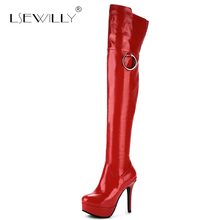 Lsewilly 2018 New Fashion Sexy Big Size 30-48 winter long Boots Party shoes Women over the knee Boots Super High heels S724 2024 - buy cheap