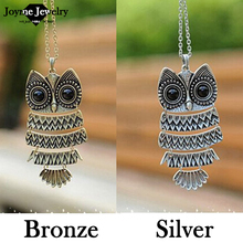 Korea Adorn Article Vintage Owl Pendants Necklace Ancient the Owl Sweater Chain Jewelry 2024 - buy cheap