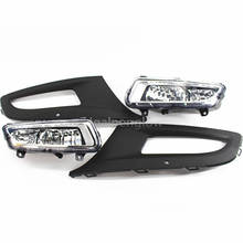 One Pair Front Left and Right Grill Fog Light Grille Lamps for VW Polo 2011 2012 2013 2024 - buy cheap