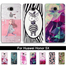 Phone Case For Huawei Honor 5X 5 X TPU 3D Relief Print Cover Case for Huawei Honor 5x X5 GR5 KIW-L21 Soft Silicone Shells Bags 2024 - buy cheap