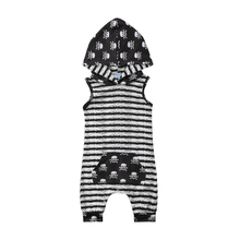 Newborn Kid Baby Boys Skull Clothes Hooded Tops Romper Jumpsuit Outfits Baby Clothing 2024 - buy cheap