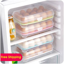 Прозрачная коробка для хранения яиц для холодильника, контейнер для хранения яиц, контейнер для хранения 15 яиц 2024 - купить недорого