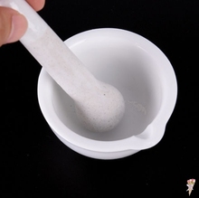 6ml Ceramic Porcelain Mortar And Pestle Mix Grind Bowl Set Laboratory Herbs Kitchen 2024 - buy cheap