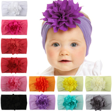 30pc/lot Kids Nylon Headbands Fabric Flower Match Wide Nylon Headbands for Children Girls Hair Accessories 2024 - buy cheap