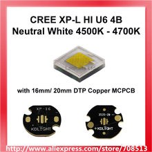 Cree XP-L oi u6 4b branco neutro 4500 k-4700 k led emissor poderia com led desencapado ou 16mm / 20mm placa de cobre-1 pces