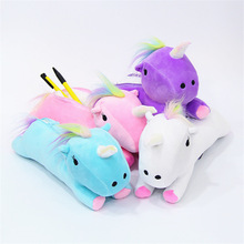 Lovely Unicorn Plush Toy Animal Cat Unicorn Cute Pencil Case Pen Bag Doll for Children Christmas Birthday Gifts 2024 - buy cheap