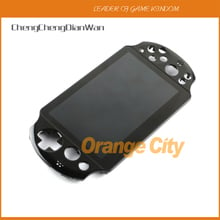 Chengchengdianwan para ps vita psvita 2000 cor preta original novo display lcd com tela de toque digital montado para psv2000 2024 - compre barato