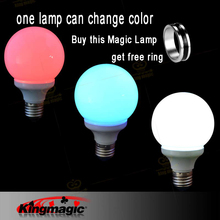 Rei magia 1 pçs magia lâmpada a lâmpada mágica truques anel ímã colorido fácil de fazer truques de magia 2024 - compre barato