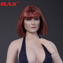 Jiaodol-D-006 a escala 1/6 para mujer, accesorio de belleza de pelo corto rojo para la cabeza, 12 ", figura de acción PH femenina 2024 - compra barato