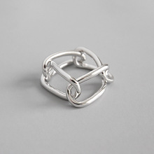 MLKENLY-anillos de cadena de estilo Simple para mujer, diseño Original, joyería de fiesta para chicas, 100% Plata de Ley 925 2024 - compra barato