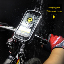 Bolsa de bicicleta à prova d'água ajustável, bolsa para guidão de celular com armazenamento duplo, acessórios para ciclismo 2024 - compre barato