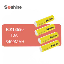 4 Uds original SOSHINE ICR 18650 3,7 V 10A 12,58wh 3400mah batería recargable de iones de litio con válvula de alivio de seguridad para herramienta eléctrica 2024 - compra barato