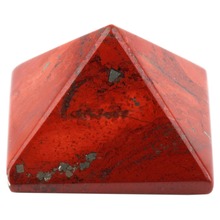 TUMBEELLUWA Pirâmide Jaspe Vermelho Pedra Preciosa Decoração Estatueta de Cura Reiki 2024 - compre barato
