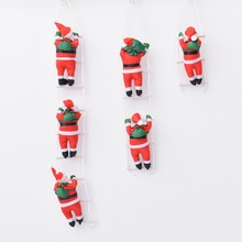 10" Christmas Tree Decorative Hanging Pendant Xmas Santa Claus Climbing Ladder Doll Home Shop Bar Office Decoration Ornaments 2024 - buy cheap