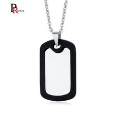 US Military Dog Tag ID Necklace Complete with Chains and Silencers Stainless Steel Male Jewelry 2024 - buy cheap