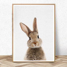 Bunny Rabbit Print Nursery Wall Art Woodland Decor Baby Animal Prints Canvas Painting Nordic Posters Pictures for Kids Room 2024 - buy cheap