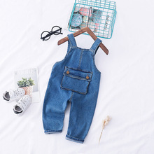 Baby Denim Overalls Children's Clothing Fashion New Kids Boys Solid Suspender Jeans Girls Pants Kids Overalls Jeans Toddler Pant 2024 - buy cheap