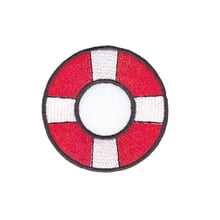 custom applique nautical life preserver ring embroidered heat transfer iron patches for clothing 2024 - buy cheap