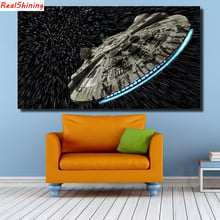 5D Diy Diamond Painting Cross Stitch full Square Round Diamond Embroidery spaceship picture for room Decor H1305 2024 - buy cheap