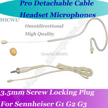 MICWL AS1 Beige Cable desmontable Pro gancho auricular inalámbrico micrófono para Sennheiser G1 G2 G3 2024 - compra barato