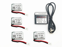 X4 X11 X13 RC quadcopter 3,7 V 300mah 752025 20c li-po batería * 4 Uds + 1 caja de carga batería para X4 X11 X13 2024 - compra barato