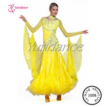 2016 Woman luxury yellow standard ballroom dress for girls B-1397 2024 - buy cheap