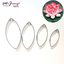 Mijiang Stainless Steel Water Lily Petal Cutters Set DIY Fondant Cake Decorating Tools Sugar Paste Cookie Mold Bakeware A342 2024 - buy cheap