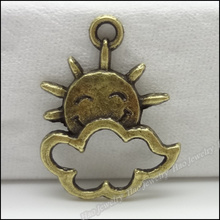 100pcs Vintage Charms Sun  Pendant Antique bronze Fit Bracelets Necklace DIY Metal Jewelry Making 2024 - buy cheap