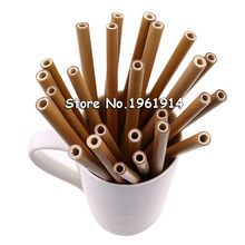 100 Pcs Bamboo Straw Reusable Straw 20cm Organic Bamboo Drinking Straws Natural Wood Straws For Party Birthday Wedding Bar Tool 2024 - buy cheap