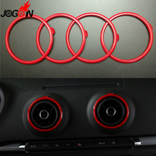 Red Yellow For Audi A3 S3 8V 2013 2014 2015 2016 Car Console Air Condition Vent Outlet Outer Ring Cover Replacement 4pcs 2024 - buy cheap