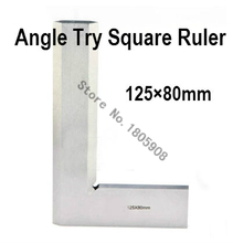 Stainless Steel 1PCS 125 x 80mm Bladed 90 Degree Angle Try Square Ruler Free shipping 2024 - buy cheap