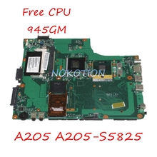 NOKOTION-placa base V000108030 para ordenador portátil, accesorio para Toshiba Satellite A205 A205-S5825 6050A2120801-MB-A02, CPU libre 945GM DDR2 Tablero Principal 2024 - compra barato