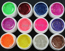 12 PCS Mix Color Glitter UV Gel Builder for False Tips Acrylic Nail Art Kit Set 2024 - buy cheap