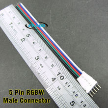 Conector de tira LED 20 piezas, 5 pines, 13mm de longitud con aguja macho para tira flexible led RGBW RGBWW 5050 SMD 2024 - compra barato