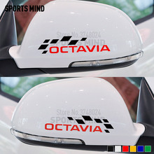 1 Pair SPORTS MIND For Skoda Octavia A5 A7 VRS Auto Accessories Rearview Mirror Car Styling Automobiles Car Sticker Decal 2024 - buy cheap