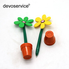 1 Piece Creative Sun Flower Pots Ballpoint Pens Cute Modeling Plastic Sunflower Pen Pupils Prizes Advertising Gifts 2024 - buy cheap