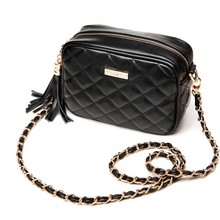 Fashion Quilted Leather handbag women Messenger bag for Female Small tassel shoulder bags Mini Chain bag clutch sac a main purse 2024 - buy cheap