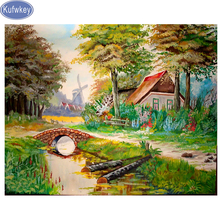 Natural scenery Diamond Embroidery landscape Painting 3D Full square round Drill 5d Diamond Mosaic Cross Stitch Kitchen Decor 2024 - buy cheap