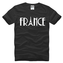 Мужская футболка с коротким рукавом, Повседневная хлопковая Футболка с принтом, Франция, Эйфелева башня 2024 - купить недорого