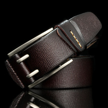 HREECOW-cinturones de cuero genuino de vaca para hombre, estilo Vintage, con hebilla de pin, de alta calidad, para Vaqueros 2024 - compra barato