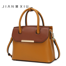 JIANXIU Brand Top-handle Handbag Women Messenger Bags Split Leather Shoulder Crossbody Bag 2020 Fashion Mixed Colors Purse Tote 2024 - buy cheap