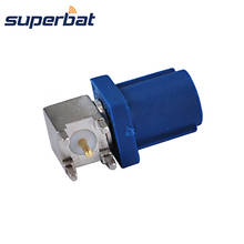 Superbat Fakra C синий/5005 штекер PCB крепление под прямым углом для автомобиля gps телематики или навигации разъем антенны Pionner JVC 2024 - купить недорого