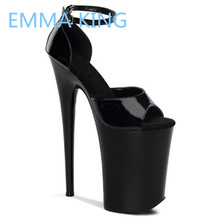 2019 New Sexy Extreme Thin High Heels Platform Sandals Open Toe Ankle Strap 20cm Stilettos Ladies Punk Shoes Woman Pump Sandals 2024 - buy cheap