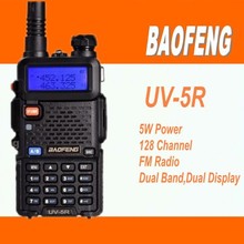 Baofeng-walkie-talkie de doble banda, UV-5R vhf, uhf, con salida de potencia de 5W y 128 canales, envío gratuito por DHL 2024 - compra barato
