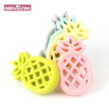 1pcs Colourful Silicone Pineapple Teether BPA Free Food Grade Silicone Material Health Baby Chewed Teether For Baby favourit 2024 - buy cheap