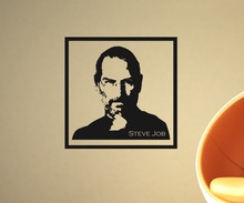 Ins venda quente adesivo de parede vinil steve jobs decalque da parede retrato emoldurado 3d poster adesivos decoração casa sala estar mural d851 2024 - compre barato