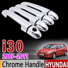 for Hyundai i30 2007 - 2011 FD Chrome Door Handle Cover Trim Set 2008 2009 2010 Never Rust Car Accessories Stickers Car Styling 2024 - buy cheap