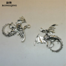 RONGQING 20pcs/lot Tibetan Silver Dragon Charms 41x45mm Fairy Tale Animal Charms Jewelry Crafts Wholesale 2024 - buy cheap