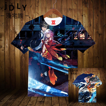 Tops Anime Guilty Crown COSPLAY Tees Summer Short-Sleeved T-shirt Men and Women Casual Fashion Full-Color T-shirt 2024 - buy cheap